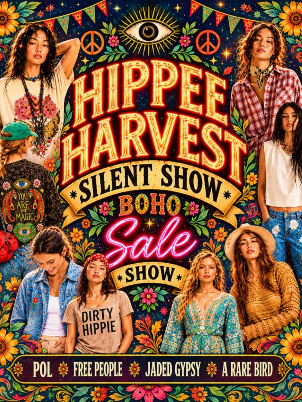 HIPPEE HARVEST SILENT SALE BOHO SHOW TONIGHT 7:30PM PST